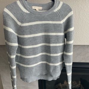 Nordstrom Love Stitch Gray & White Striped Sweater